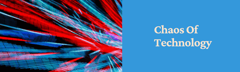 abstract red blue chaos