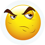 yellow unhappy smiley face