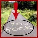 you rock written on the highway