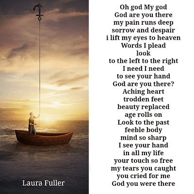 man in a boat with an anchor up to heaven. God are you there poem.