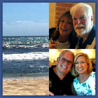 a collage of friends