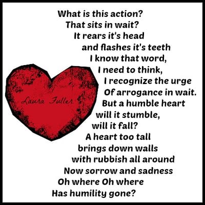 Poem by Laura arrogance or humility